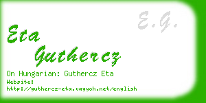eta guthercz business card